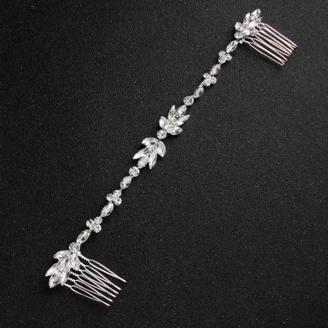 Bun Hair Accessories Crystal Flower Style Hair Comb To Comb Silver - Shop at LoveMi
