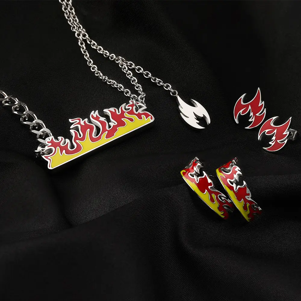 INS Fashion Titanium Steel Ring Colorful Drip Glue Hip Hop