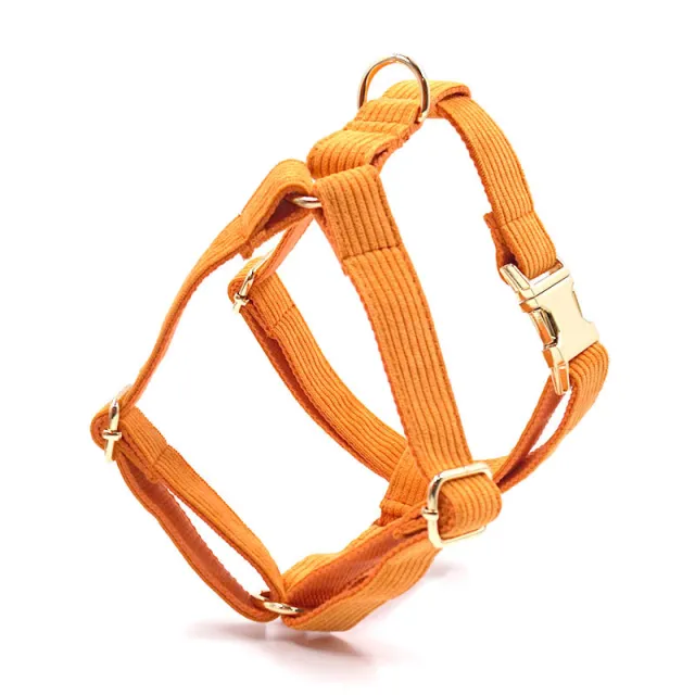 Corduroy Pet Chest Back Dog Vest Laser Lettering Orange - Shop at LoveMi