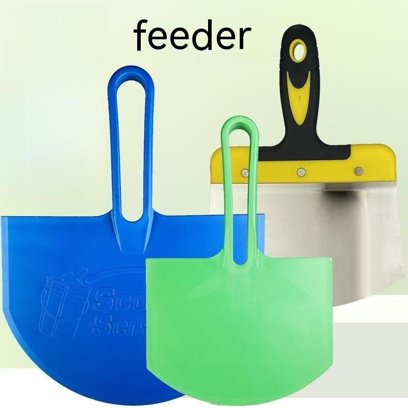 Stainless Steel Arc Loader Tile Mortar Putty Wall Tool Supporting Plate Plasterer Knife