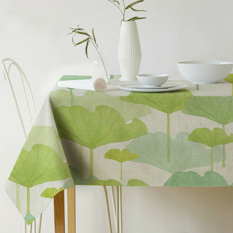 Title 5, Norse Style Green Plant Leaf Tablecloth