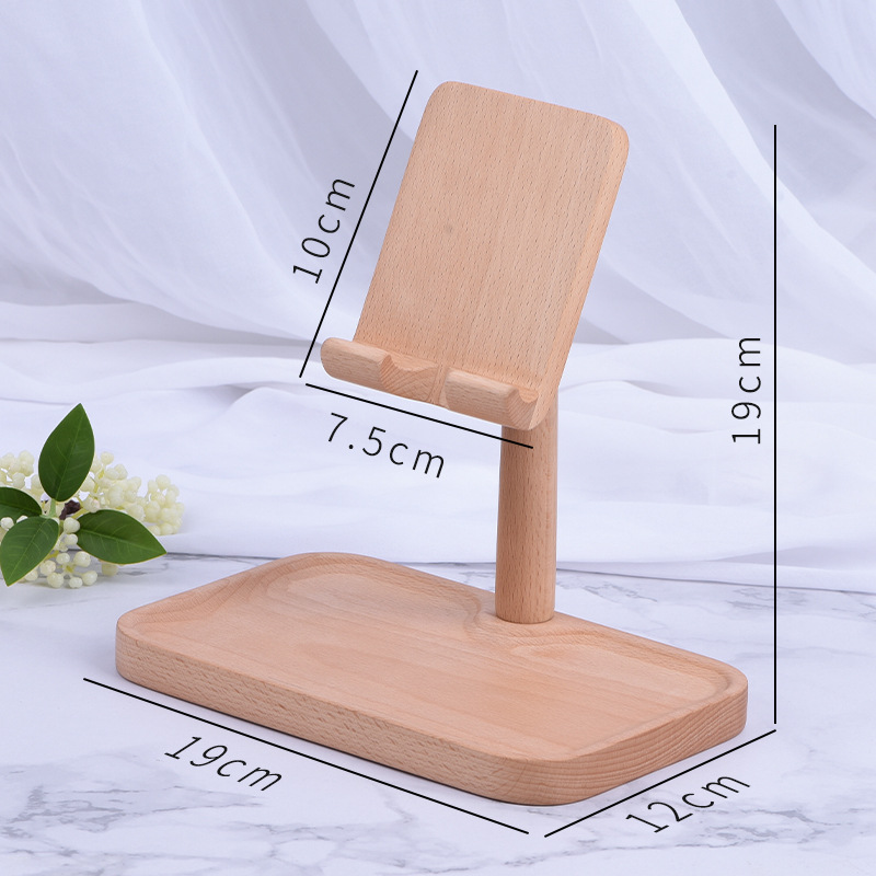 Solid Wood Creative Bed Mobile Phone Lazy Bracket Home - Image 3