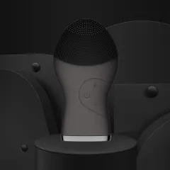 Blackhead Remover Electric Silicone Cleansing Device Super Vibrating Pores - Grey Black - View 1