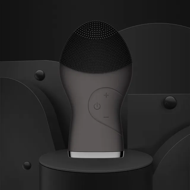 Blackhead Remover Electric Silicone Cleansing Device Super Vibrating Pores Grey Black - Shop at LoveMi