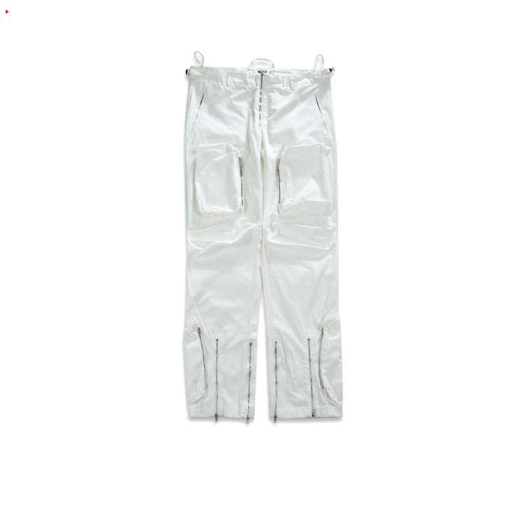 Layered Bondage Aesthetic Pants Men's And Women's High Street Zipper Pleated Casual Trousers