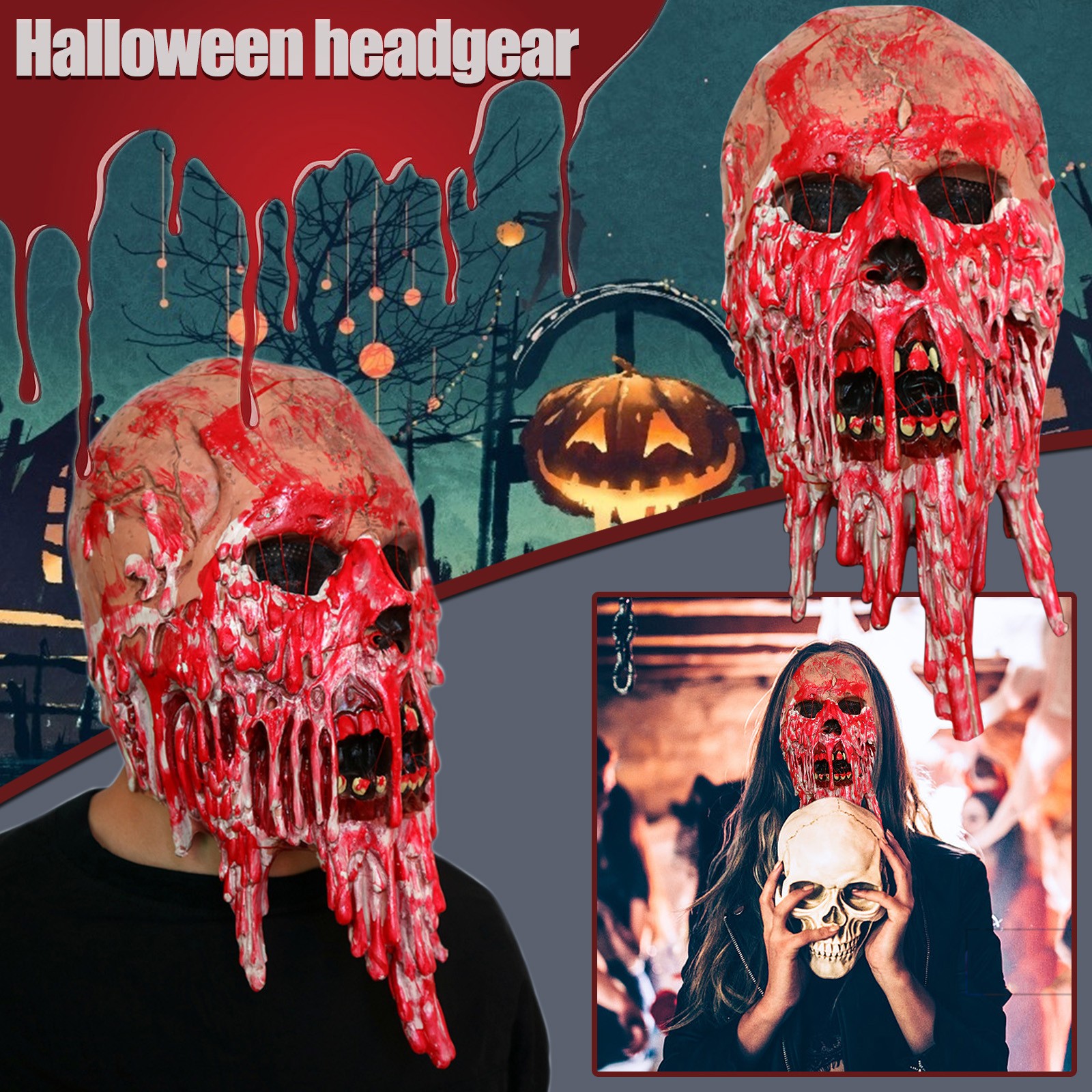 Halloween Walking Dead Scary Blood Ghost Face Mask — foto 4