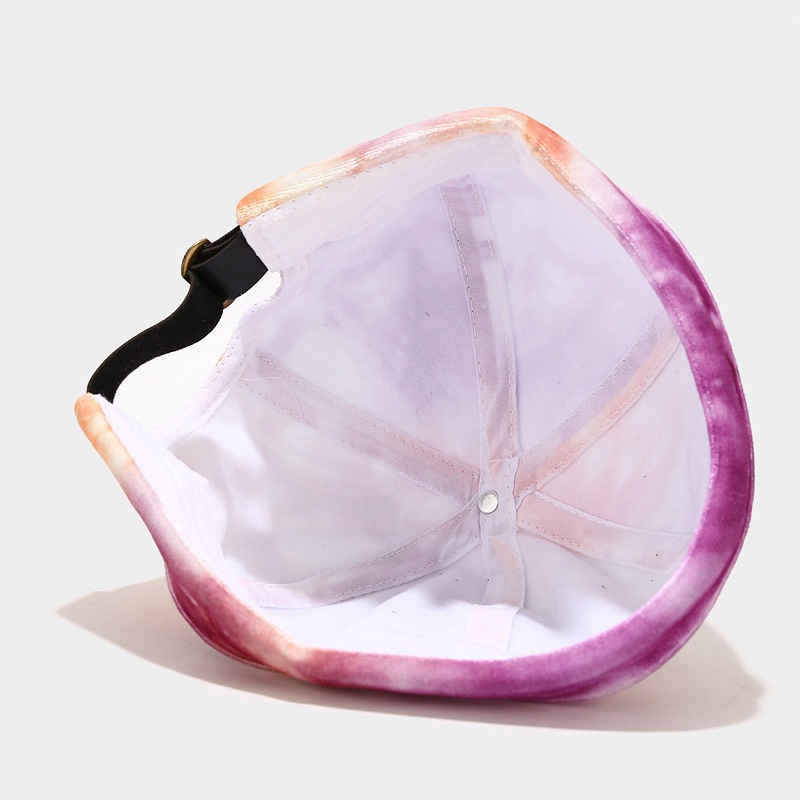 Fashionable And Simple Painted Tie-dye Melon Leather Hat