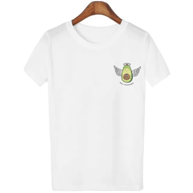 Wishebay European And American Avocado Print Top Vegetarian T shirt - Shop at LoveMi