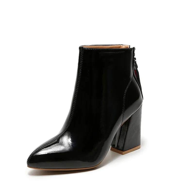 Solid Colour Comfortable All Match Martin Boots - Black