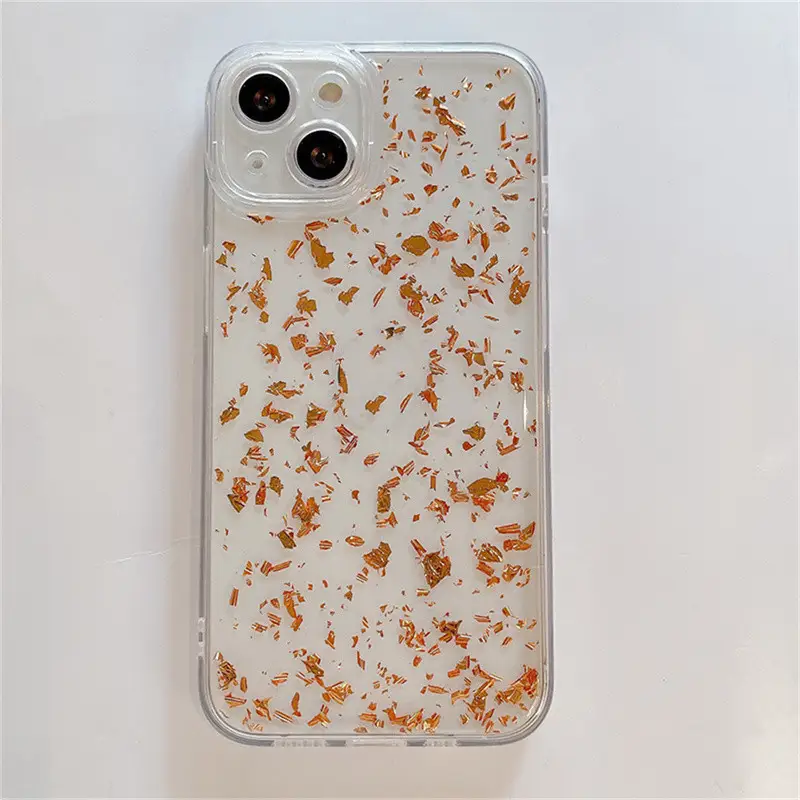 Ottwn Gold Foil Clear Phone Case For