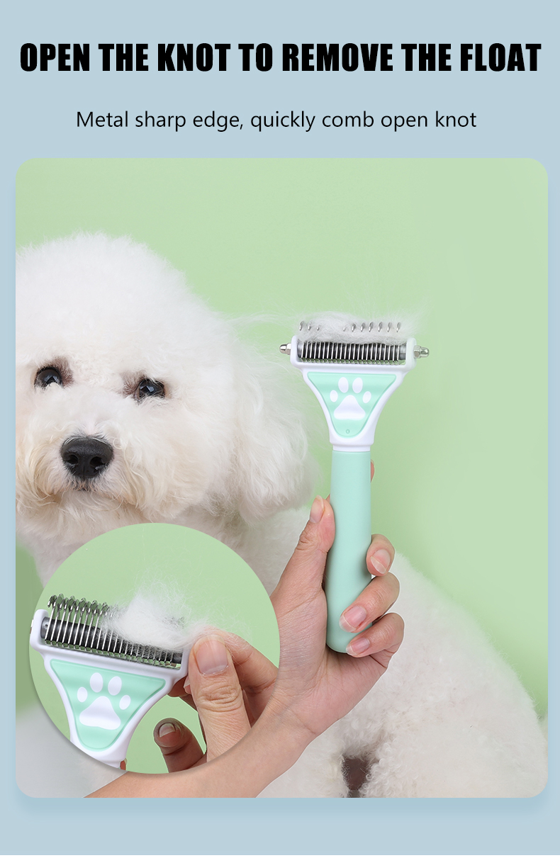 Title 7, Brosse pour chien, anti-poils double face, peig...