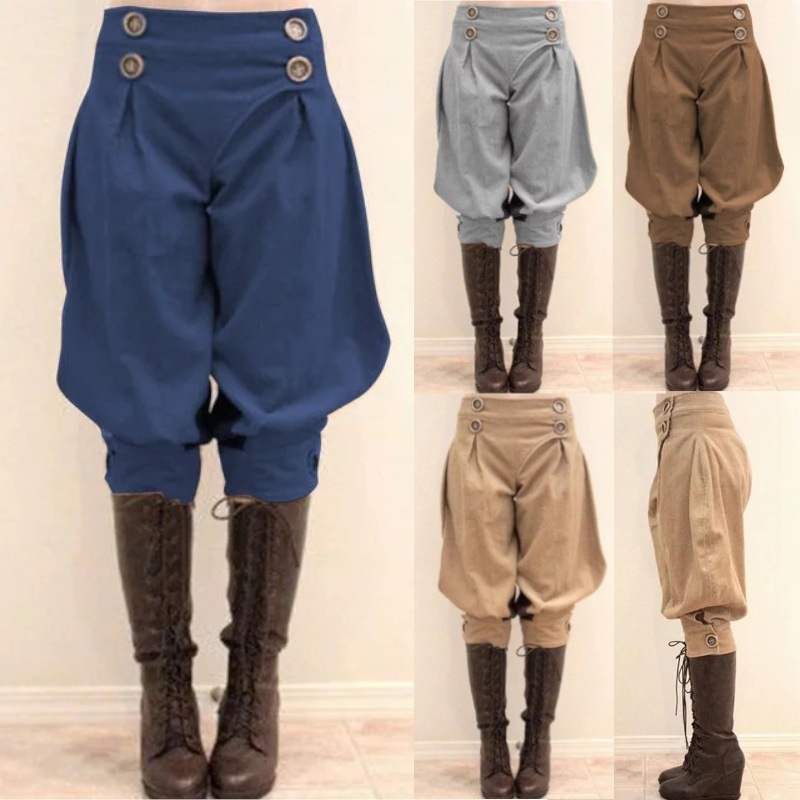 Title 6, Solid Color Low-rise Casual Cropped Bloomers