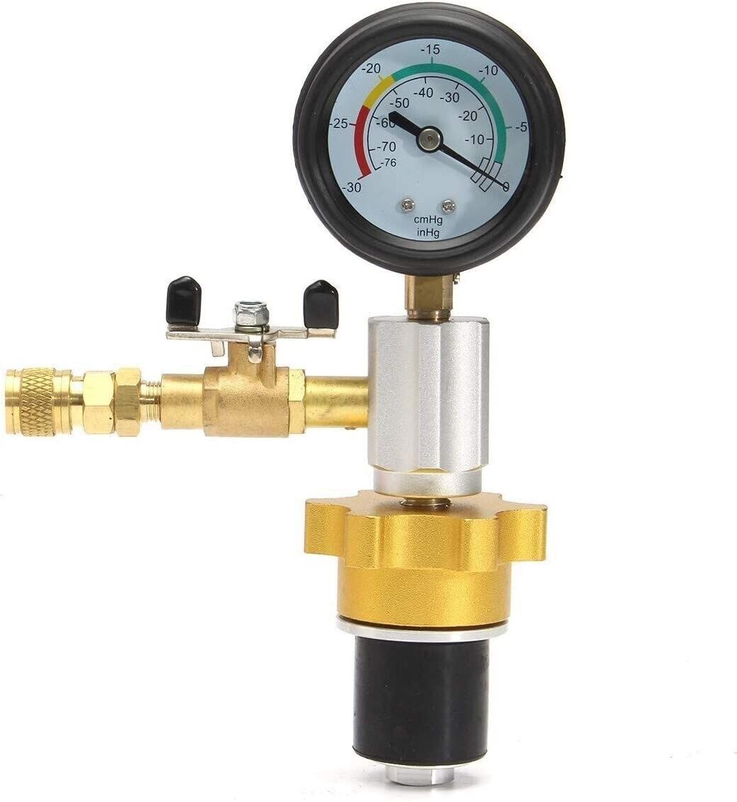 Radiator Cooling System Vacuum Purge Gauge Tool Coolant Refilling Kit — image 4