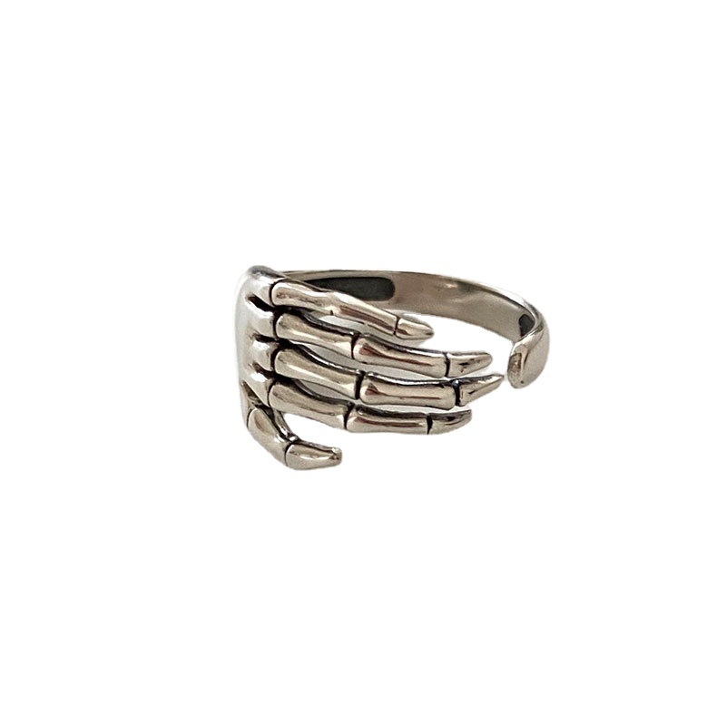 925 Sterling Silver Vintage Female Palm Ring