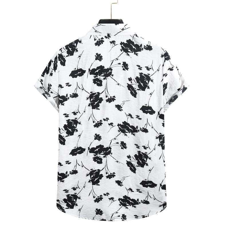 Fashion Men's Short-sleeved Casual Floral Shirt