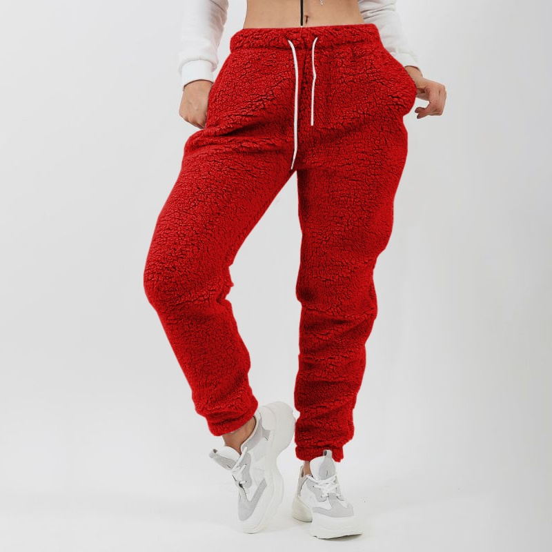 Title 2, Solid color fleece sweatpants trousers with poc...