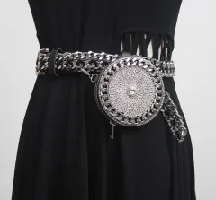 Belt Bag Diagonal Bag Single Shoulder Rhinestone Belt Decoration - 1Style - View 1