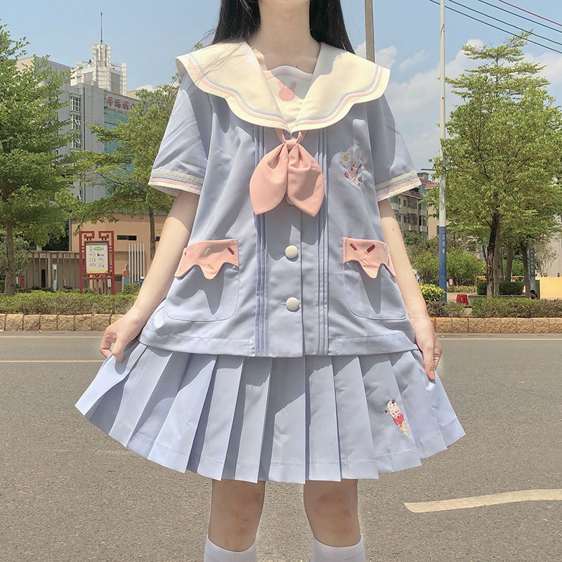 Cute Kindergarten JK Uniform Suit Summer Sailor Suit