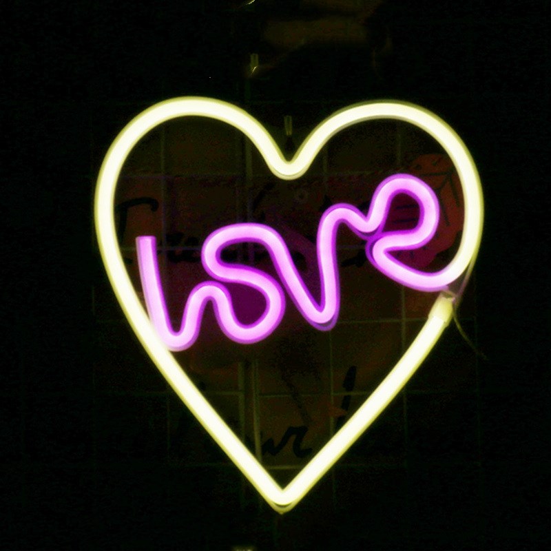 Cute Neon Light | "Love" Quote