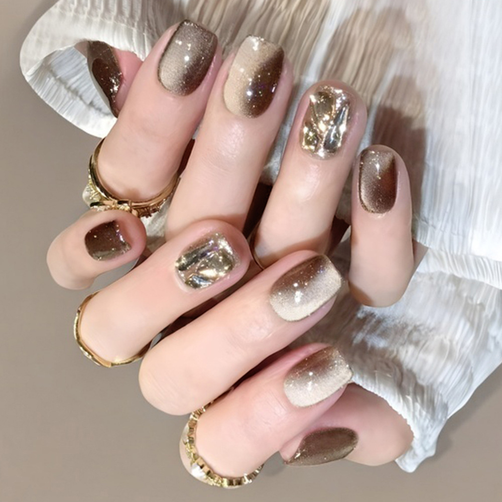 Set de uñas postizas Y2K con diamantes