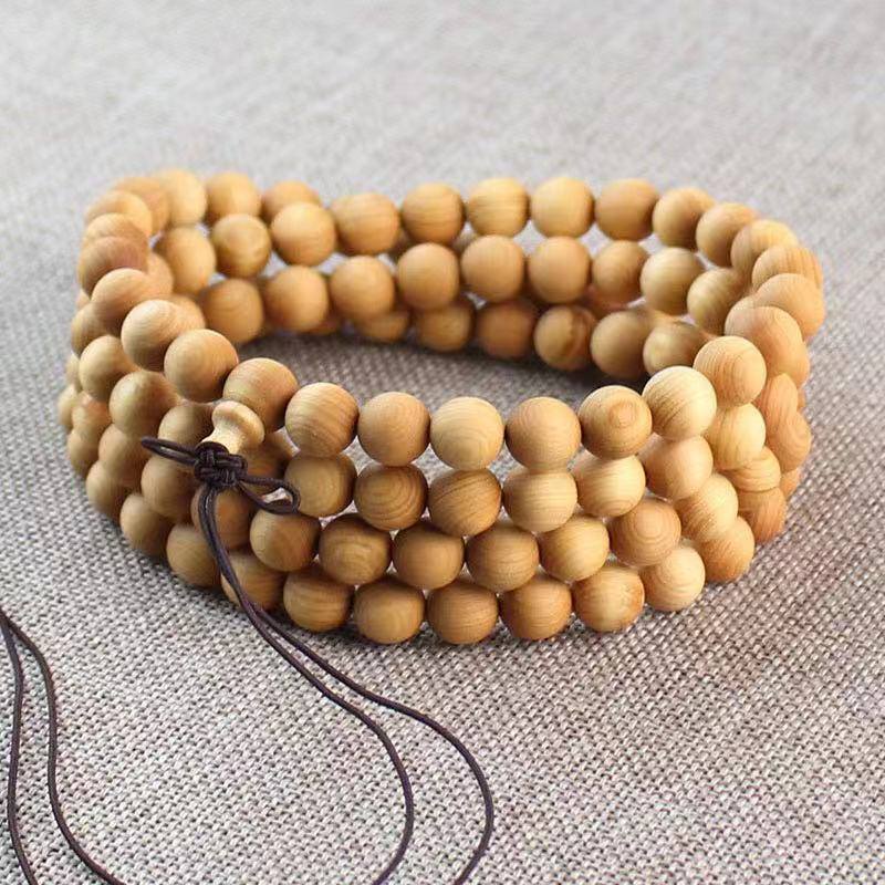 Title 2, Heren en Dames Casual Thuja Kralenarmband Natuu...