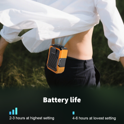 USB Rechargeable Waist-Mounted Fan & Power Bank Combo For On-the-Go Cooling