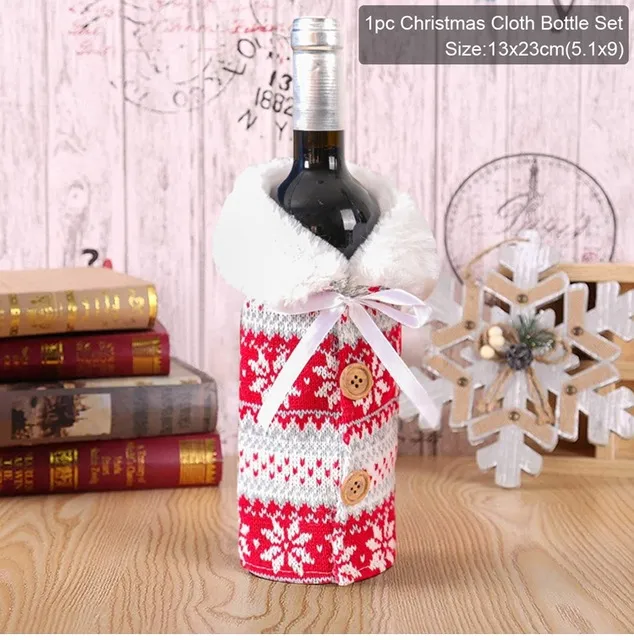 Wine Bottle Cover Merry Christmas Decorations - Z