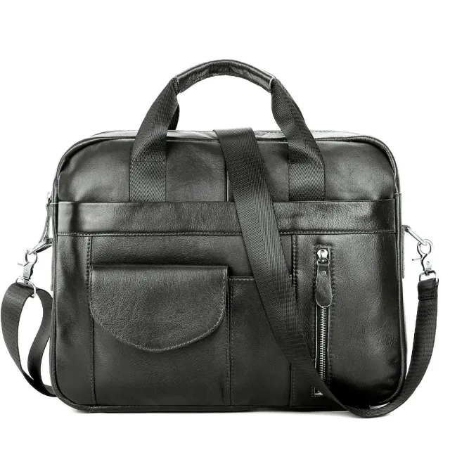 Men's Portable One shoulder Cross body Briefcase Black - Shop at LoveMi