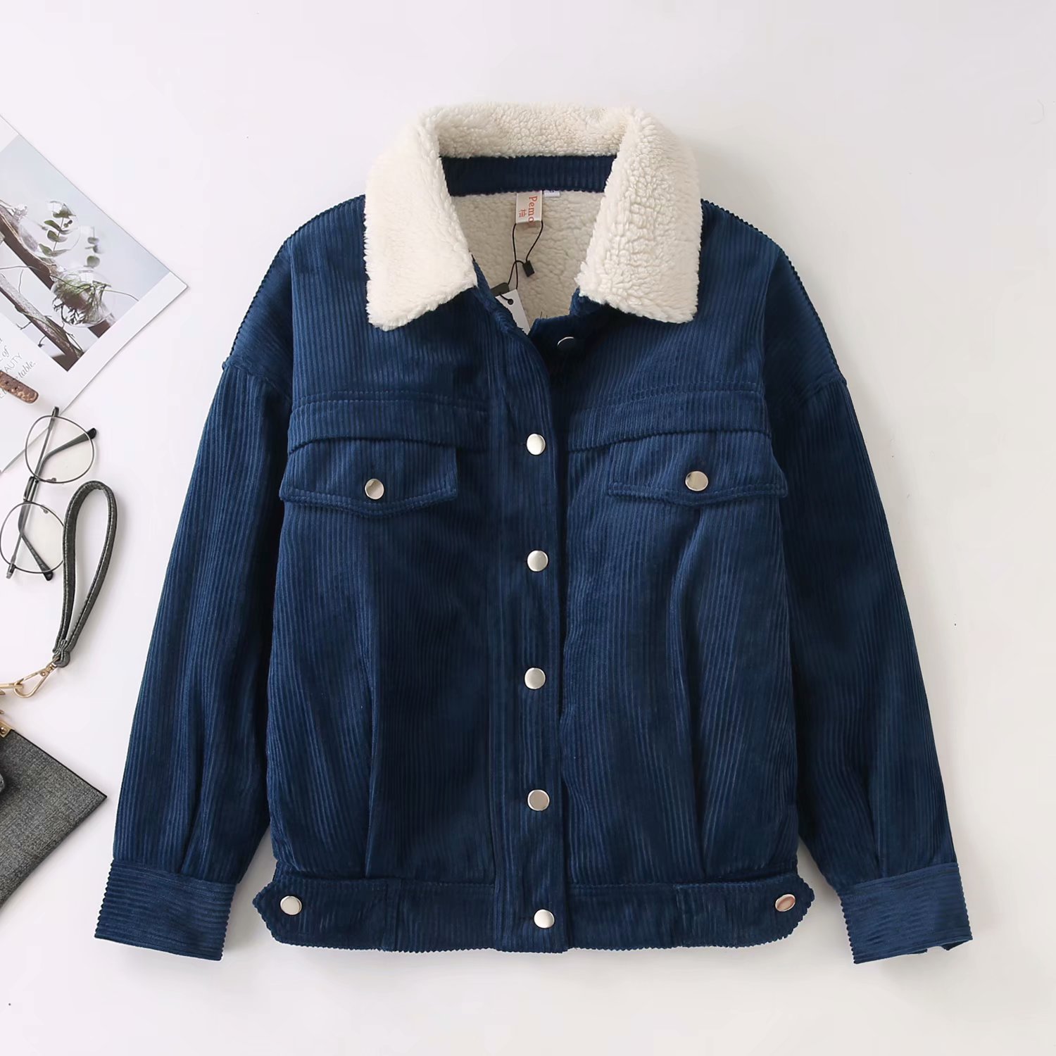 New European And American Women's Cotton Clothing Navy Blue - Shop at LoveMi