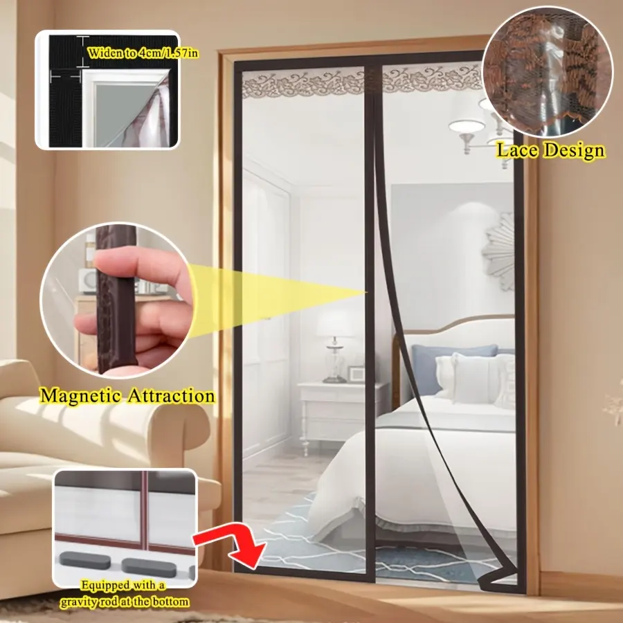 Pet Friendly Magnetic Thermal Insulation Door Curtain
