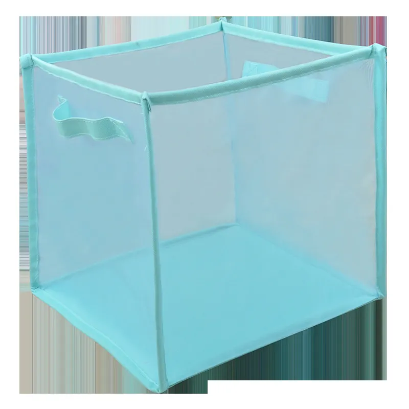 Rotatable And Foldable Bathroom Washable Laundry Hamper - Blue