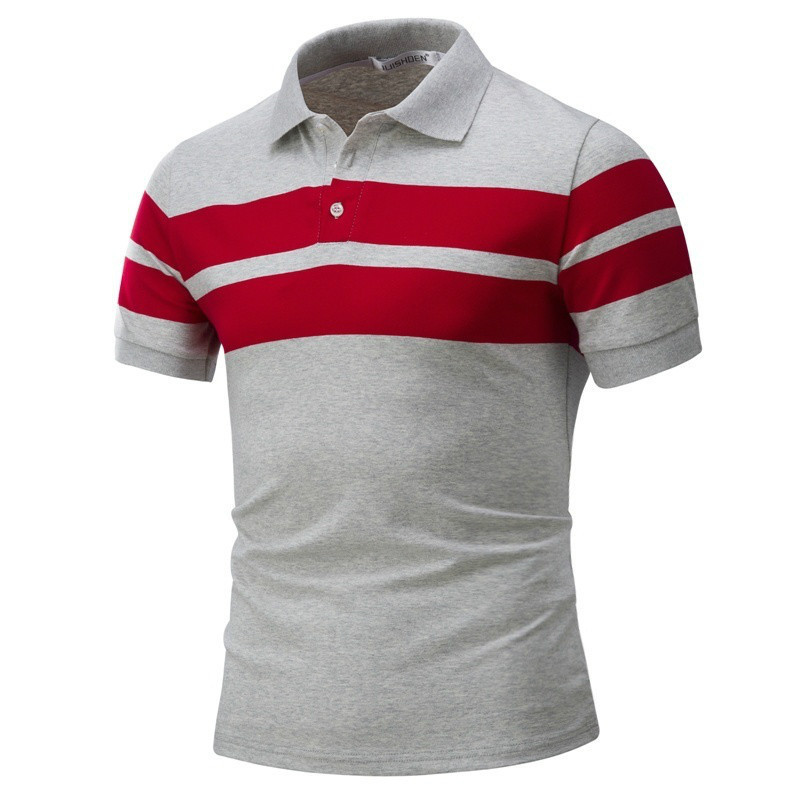 Title 4, Camiseta Polo Masculina Slim-fit Listrada Manga...