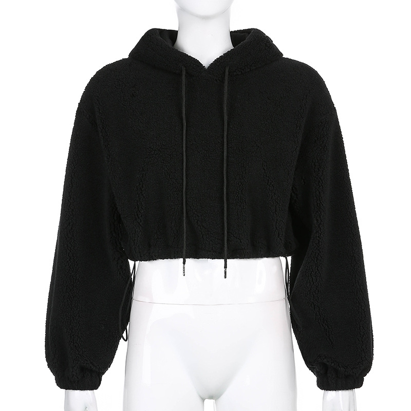 Title 3, Casual Warm Hooded Short Lamb Sweater