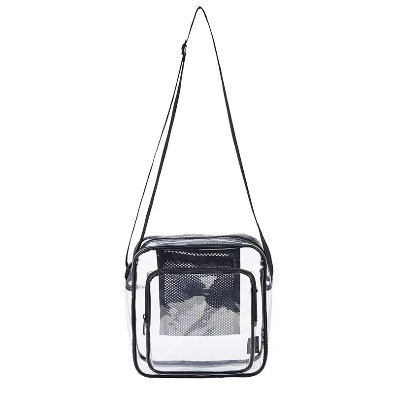 Fashion Transparent Jelly Bag Summer Portable Diagonal One-shoulder Beach Bag - Transparent