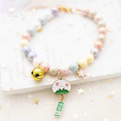 Fairy Girl Cat Pearl Necklace Pendant Pet Collar Health Beliefs - Shop at LoveMi