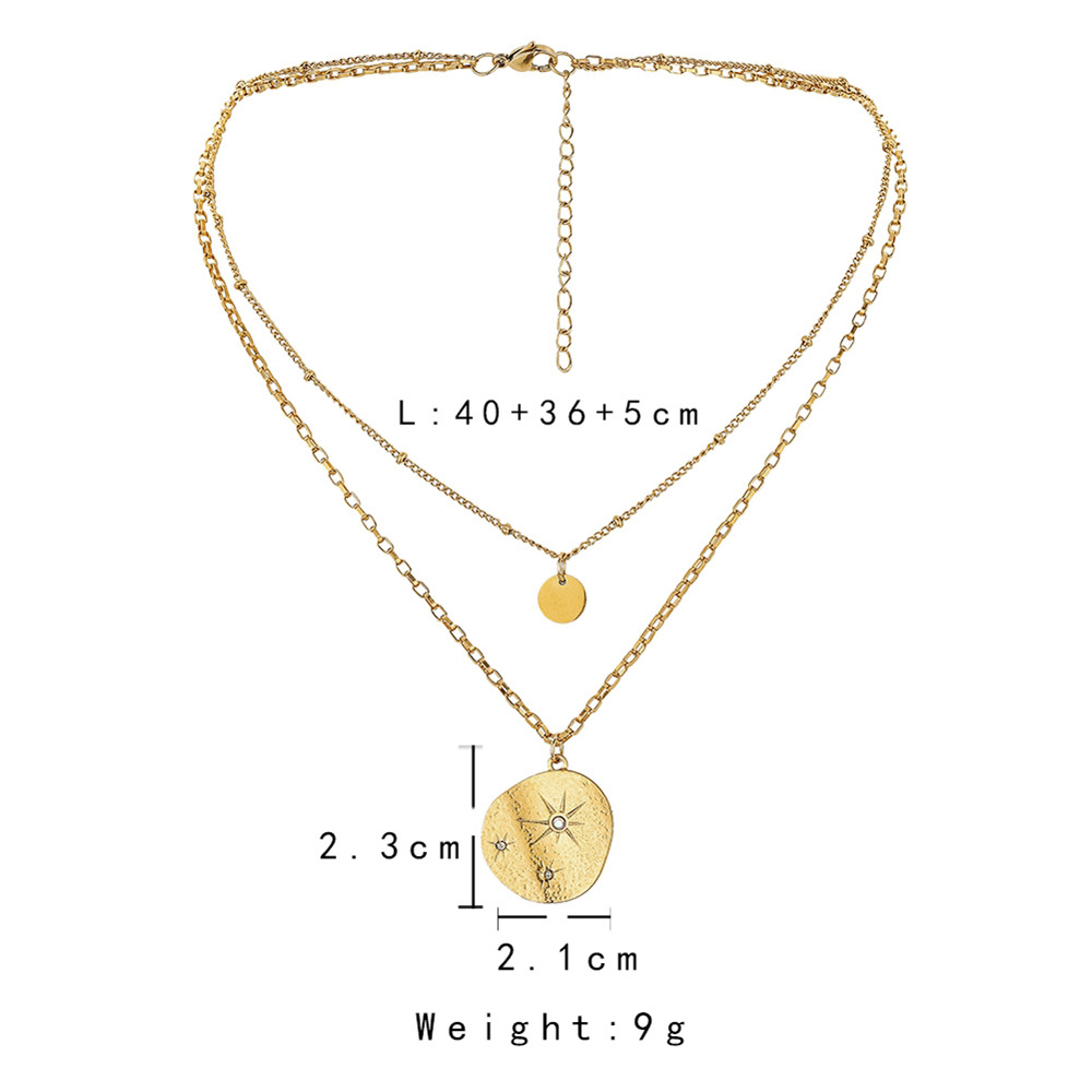 Original Coin Star Necklace Titanium Steel Personality Trend Clavicle Chain