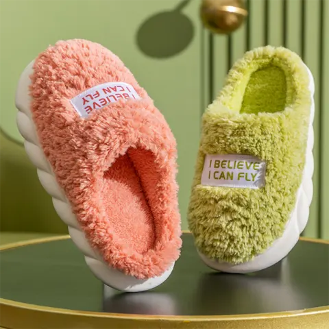 Warm Plush Slippers Home Shoes for Women Couple Winter