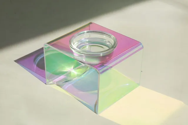 Acrylic Pet Dazzling Bowl Food Basin Small Dog Single Bowl - Shop at LoveMi