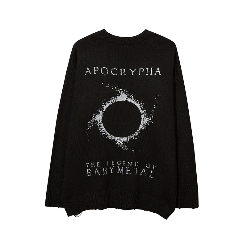 Letter Jacquard Knitted Sweater For Men And Women