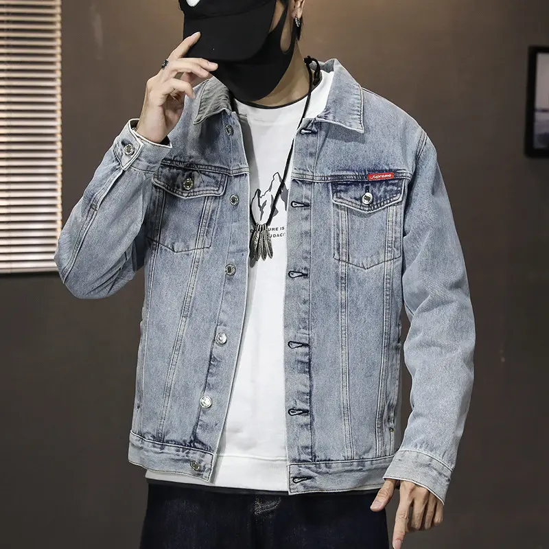 Oversized Slim Korean Fashion Casual Washed Denim