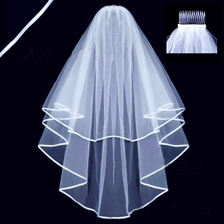 Title 2, Double-layer Edging Veil Iron Comb Single Party