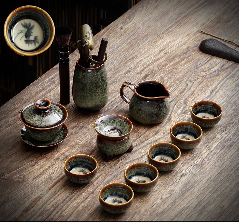 Teapot Cover Bowl Tea Cup Set