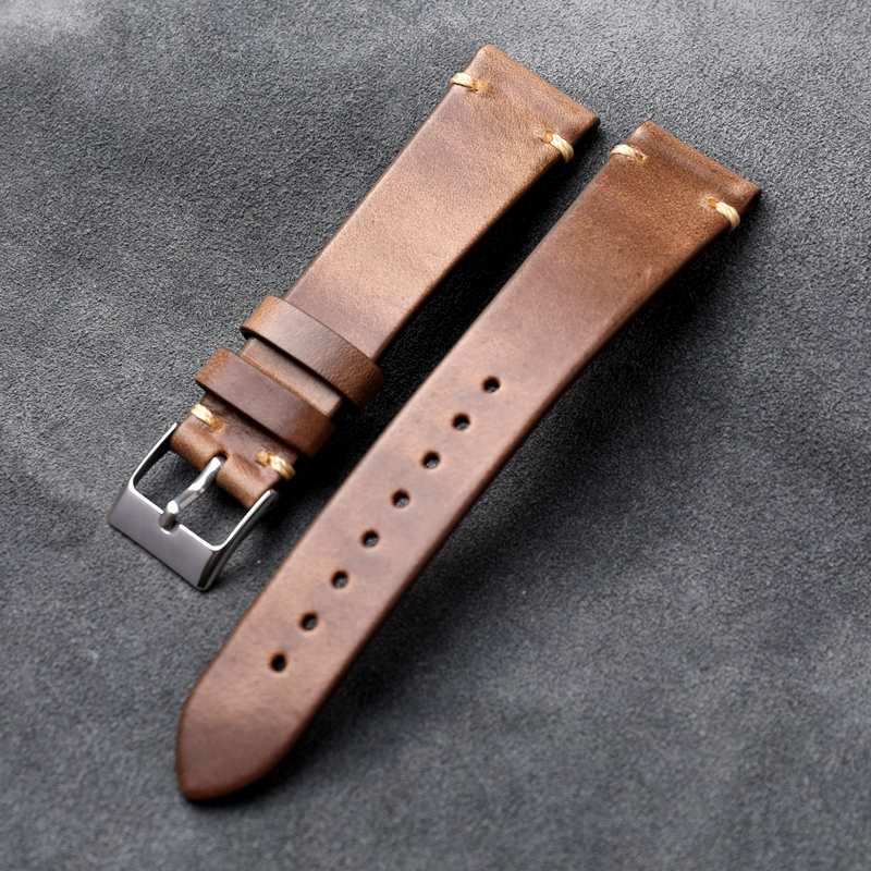 Leather Strap 22MM Original Color Retro Ultra-thin