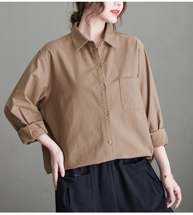 Title 3, Comfortable All-match Top Cotton Shirt