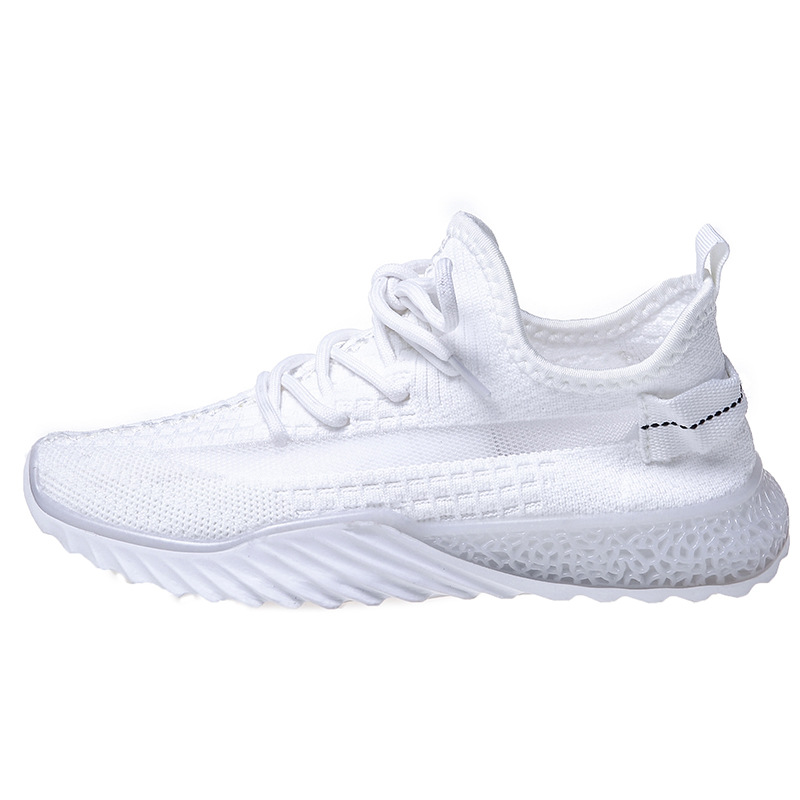 Flying Woven Thick-soled Breathable Running Shoes