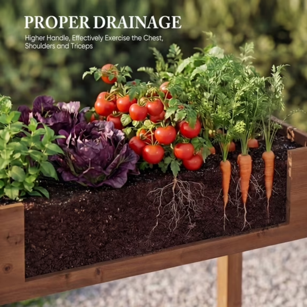 Cedar Raised Garden Bed with Liner – 48x24x30 Inch