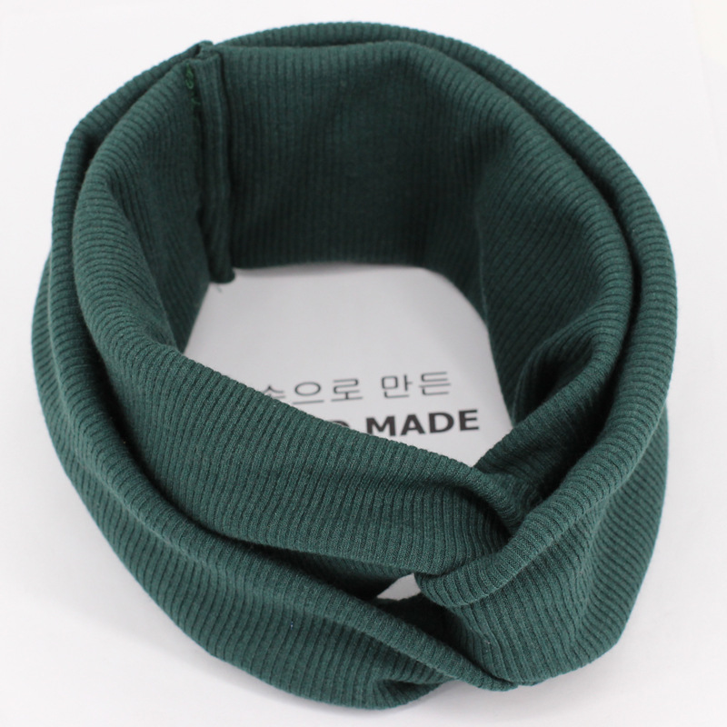 Cross Headband Wild Horizontal Knit Elastic Wool Headband