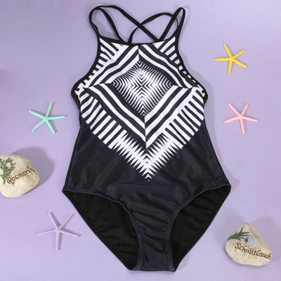 Title 3, Geometric plus size one-piece swimsuit