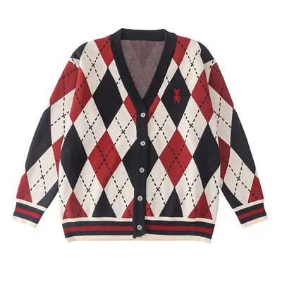 Parent child Sweater, A Family Of Three Or Four Mother And Child Knitted Coat Cardigan - Shop at LoveMi