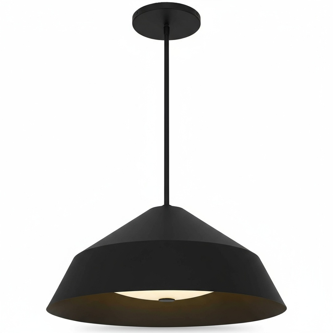 22 Inch Diameter Integrated LED Black Pendant